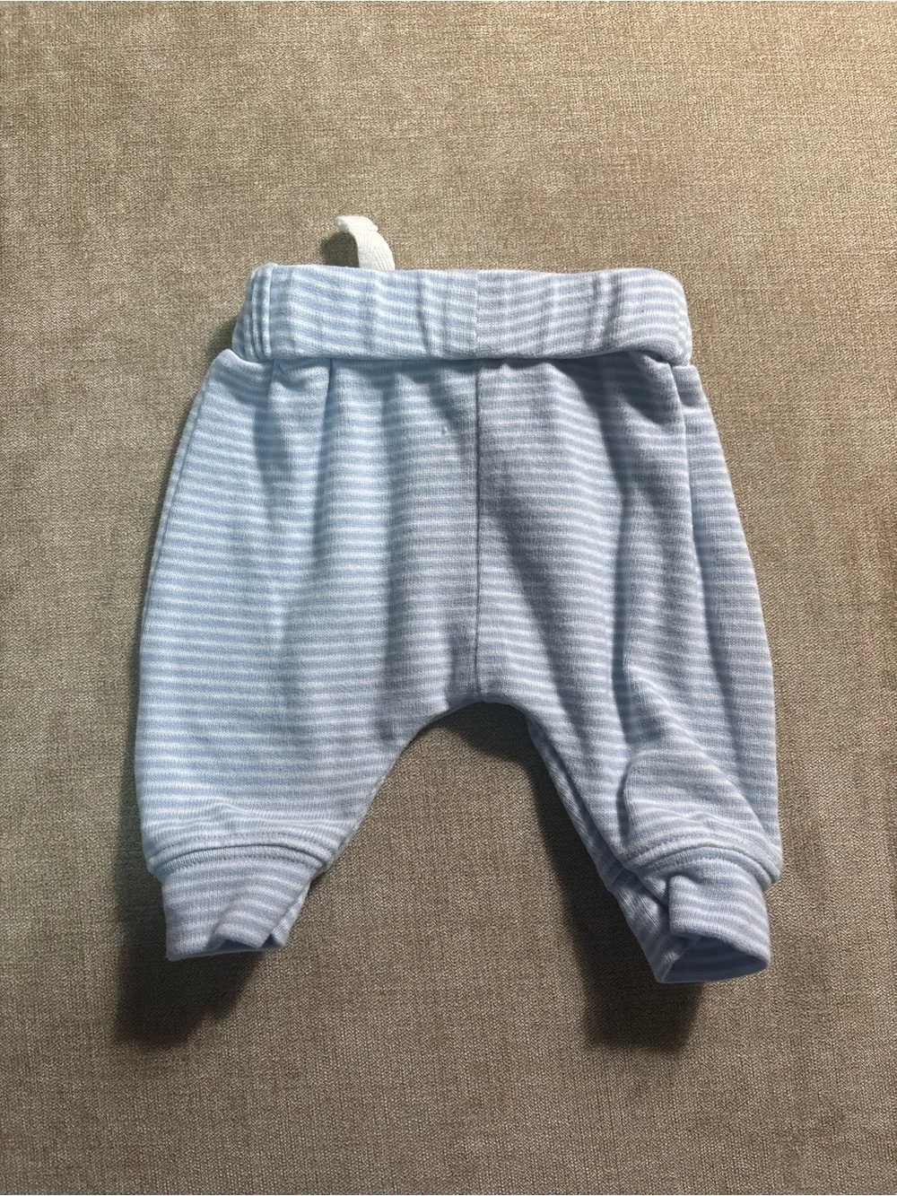 Carter's Light Blue & White Striped Baby Sweatpants